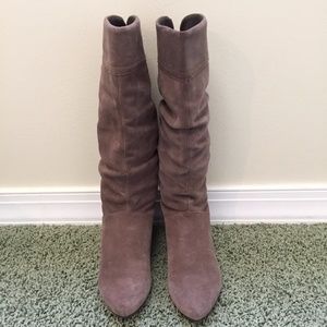 ALDO suede mid calf light brown boots